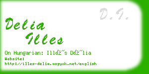 delia illes business card